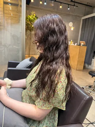 ロング 🌿朝5分でお洒落 パーマスタイル🌿のヘアスタイル