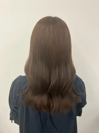 セミロング カラー ヘアアレンジ 💓色落ちまで綺麗な 垢抜けカラー💓のヘアスタイル