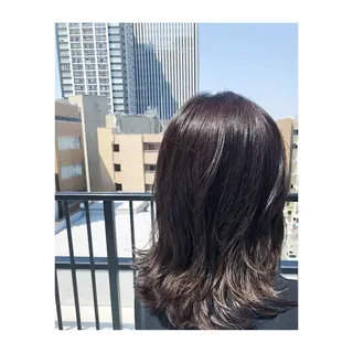 ミディアム カラー 髪質改善/顔まわり 石原のヘアスタイル
