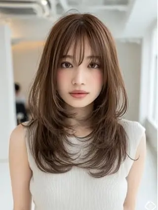セミロング 生艶髪&レイヤー🔔 渋谷お薦めNo.1✨のヘアスタイル