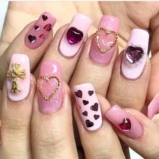 ネイル 渋谷/チップ長さ出し 👑アプレgel-xのネイルデザイン