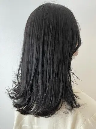 ロング カラー トレンド/顔まわり/ レイヤー/髪質改善のヘアスタイル