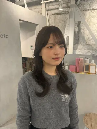 セミロング 100％可愛い顔周り 💓レイヤー/しずくのヘアスタイル