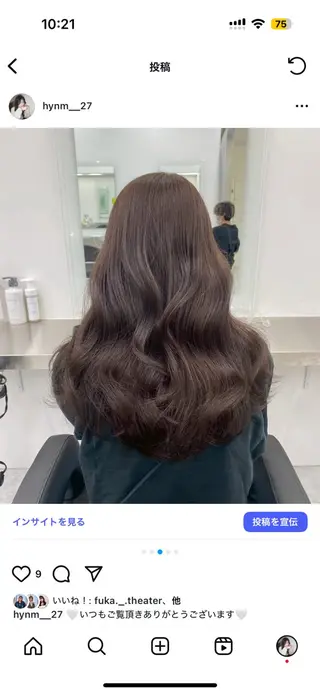 カラー 透明感🫧韓国 🫧hana🫧のヘアスタイル