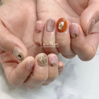 ネイル モチの良さ◉ フィルインネイル♡のネイルデザイン