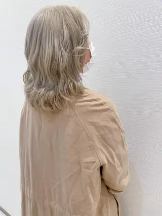 ミディアム カラー ヘアアレンジ cherir髪質改善 パーソナルカラー診断のヘアスタイル