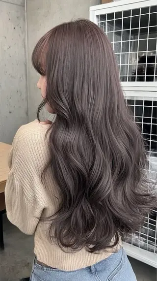ロング カラー 🍒モテ暖色カラー × うる艶✧ ゆなのヘアスタイル