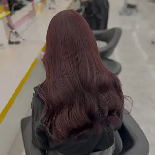 セミロング カラー 🧸レイヤー× ベージュ🥯カホ🍯のヘアスタイル