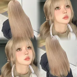 ロング カラー 色落ち綺麗🩰ハイ トーン🎀RINKAのヘアスタイル