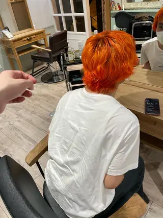 ショート 岩下昂世/ ハイトーン/デザインのヘアスタイル