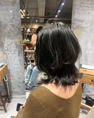 ミディアム カラー ヘアアレンジ 阪倉 美玲のヘアスタイル