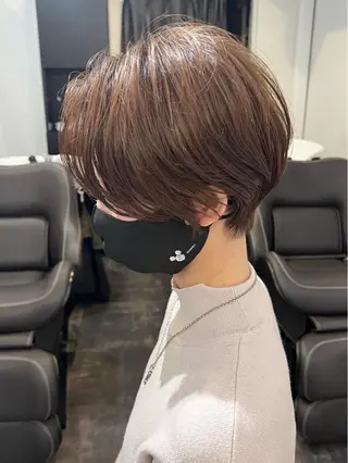 ショート レイヤー×縮毛矯正 深見 拓のヘアスタイル