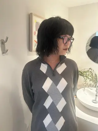 パーマ かがやしづ ⭐️カラーモデルのヘアスタイル