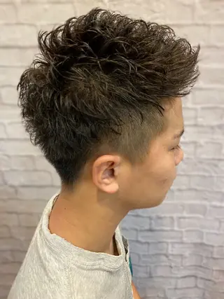 ショート パーマ 💈メンズカット 💈鈴木将希のヘアスタイル