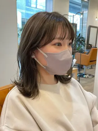 ミディアム ミディアムヘア🌼 さきのヘアスタイル