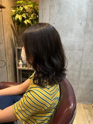 ミディアム パーマ 高橋 竜也のヘアスタイル