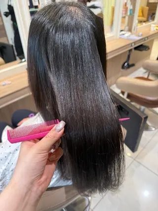 セミロング パーマ 韓国ヘアメイク🎀/ 縮毛矯正✨山本媛香のヘアスタイル