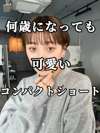ショート カラー 白髪ぼかし/ショート /ミニボブだいじのヘアスタイル