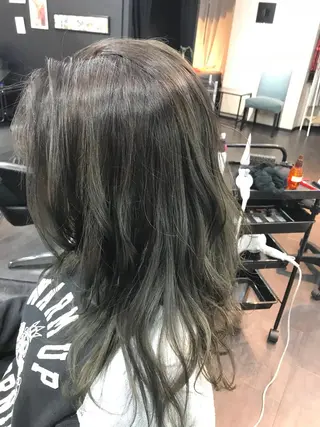 ミディアム ヘアアレンジ ハイライト/髪質改善 ans/黒木 和大のヘアスタイル