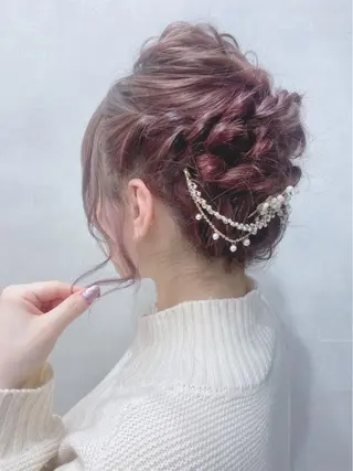 ロング カラー ヘアアレンジ FAAM Tsuneのヘアスタイル