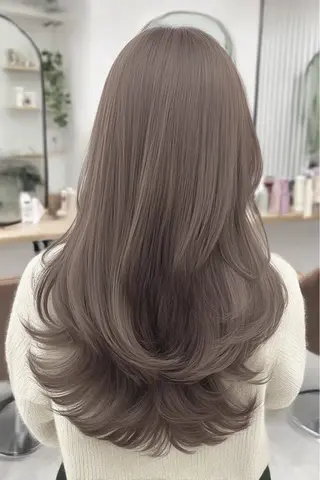 ロング カラー 🍒モテ暖色カラー × うる艶✧ ゆなのヘアスタイル