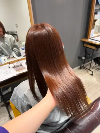 ミディアム ayumi / 郡山/暖色カラーのヘアスタイル
