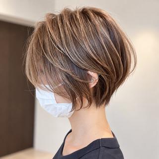 ショート カラー 朝ラク/大人ショート /銀座/若狭真央のヘアスタイル