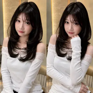 ミディアム 韓国レイヤー 田中 励也のヘアスタイル