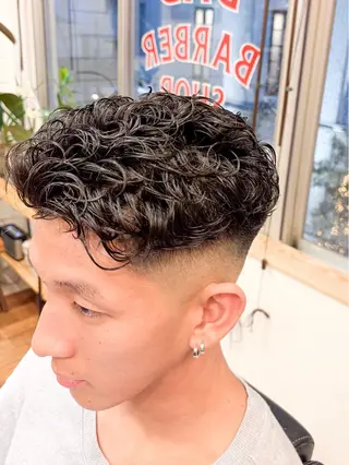 ショート パーマ メンズ 三宮メンズカット ヨシイッキのヘアスタイル