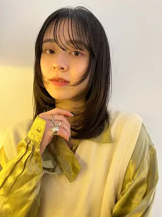 ミディアム カラー SOYON 🤍CHIZU🤍.のヘアスタイル