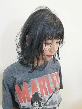 ミディアム カラー 関口 友菜のヘアスタイル