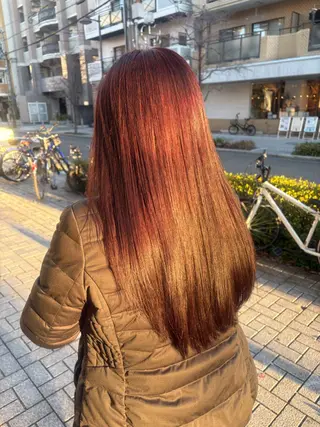 ロング カラー 西村 弘輝 パーマ/艶髪カラーのヘアスタイル