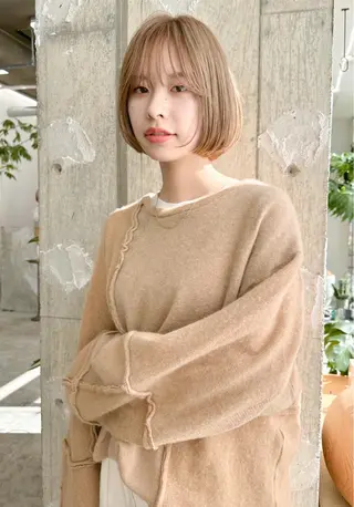 ミディアム カラー メンズカットパーマ/ ブリーチ高柳将太のヘアスタイル