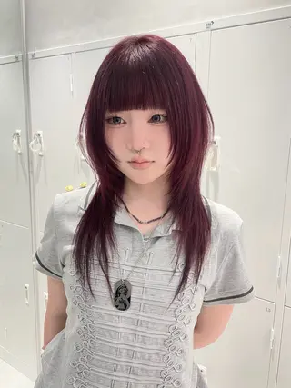 ロング カラー ヘアアレンジ 🎀透明感カラー 韓国ヘア🎀mahoのヘアスタイル