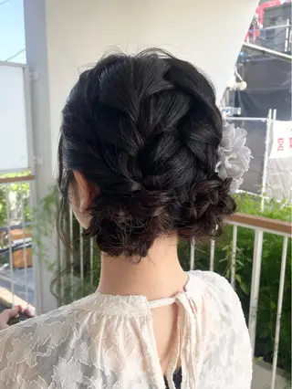 ミディアム ヘアアレンジ メンズモテパーマ💙 fuwaのヘアスタイル