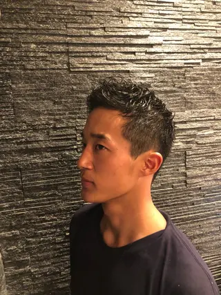 ショート パーマ メンズ 木村 りきのヘアスタイル