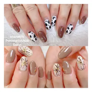 ミディアム ネイル 🐾enen style 🐾のネイルデザイン
