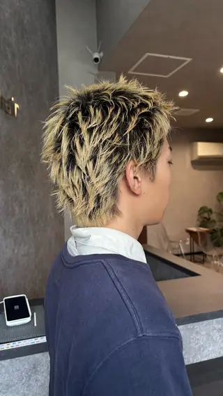 ショート カラー メンズ パーマスタイル特化◎ 永戸圭汰のヘアスタイル
