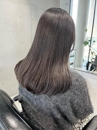 セミロング カラー パーマ ヘアアレンジ 透明感カラー✂︎ /縮毛矯正/YUKAのヘアスタイル