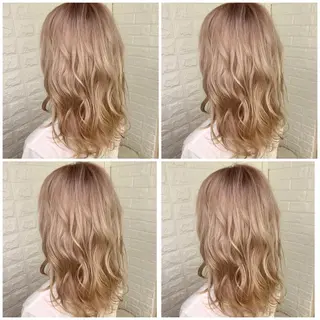セミロング カラー ハイトーン/ブリーチ 山崎 悠次のヘアスタイル