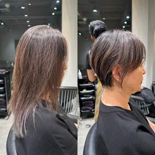 ショート 縮毛矯正/レイヤー taiga🧡のヘアスタイル