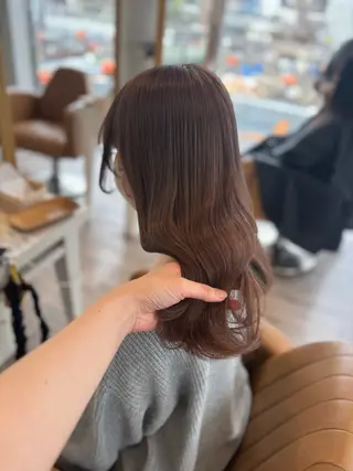 セミロング カラー yui🥀/ボブ /ブリーチなしカラーのヘアスタイル