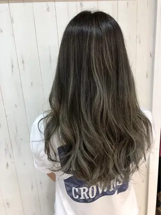 ロング カラー ヘアアレンジ M字・前髪割れ 改善メンズ特化/栢沼のヘアスタイル