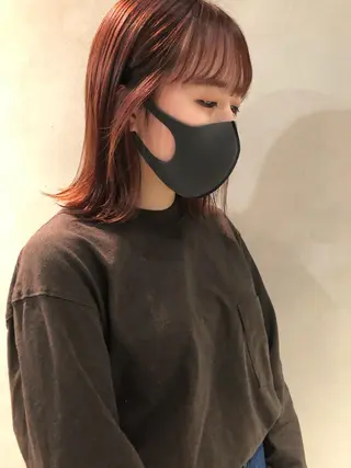 ミディアム カラー yajima Moemiのヘアスタイル