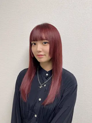 ロング カラー ボブパーマ/縮毛矯正 /かわいい/せき🫧のヘアスタイル