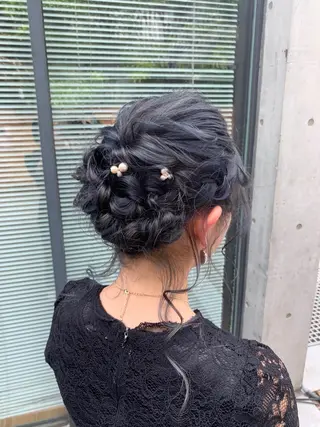 ヘアアレンジ 色落ちまでキレイに！ ！女性サロンのヘアスタイル