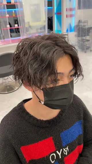ミディアム カラー パーマ ヘアアレンジ メンズ キッズ メンズ特化美容師 aiの眉毛・アイブロウイメージ