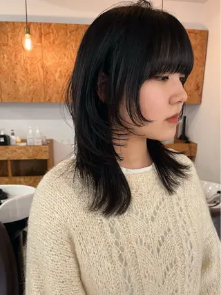 セミロング 暖色/パーマ 🌼クニトウメイのヘアスタイル