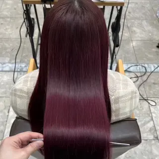 ロング カラー 縮毛矯正/ワンカラー モデル募集🫧田村のヘアスタイル