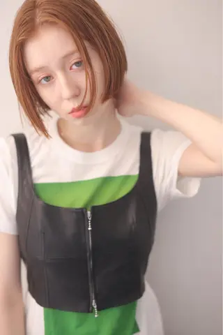 ショート カラー 透明感カラー/ボブ あんまみゆのヘアスタイル